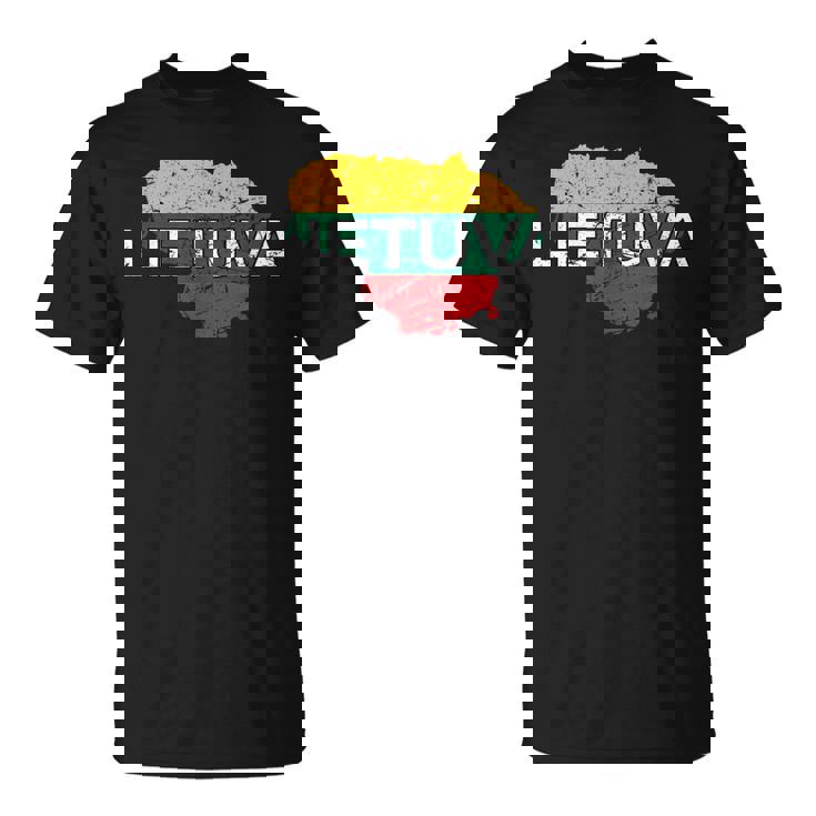 リトアニア国旗 Lietuva アンティーク調 メンズ レディース キッズ Tシャツ