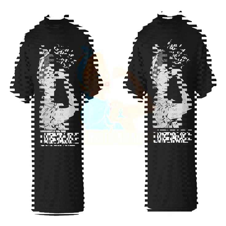 リンパ浮腫の意識 彼女の戦士 壊れないサポート Tシャツ