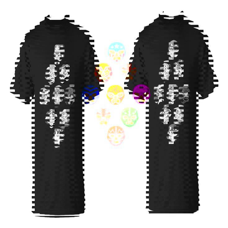 ルチャリブレまたはメキシカンレスリング マスクまたはルチャドール Tシャツ