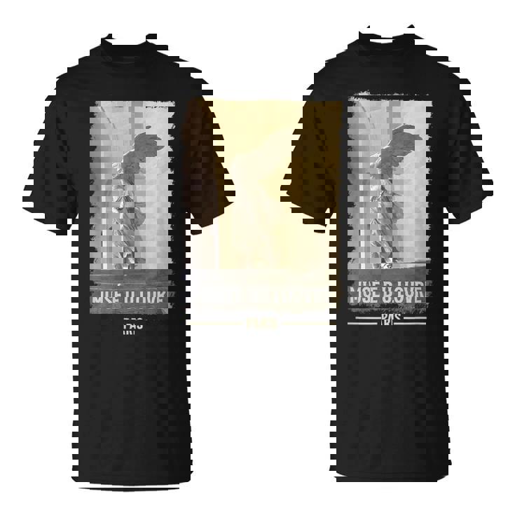 ルーヴル美術館 パリ フランス 翼のある勝利 筆プリント Tシャツ