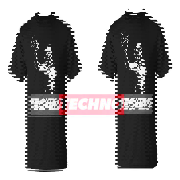 レイバー、Dj、ハードテクノパーティー、フェスティバルのためのテクノバイキング Tシャツ