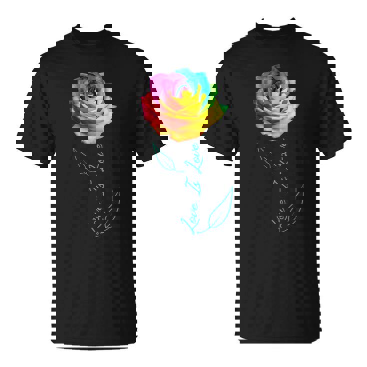レインボー ローズ Lgbtq 花 Tシャツ