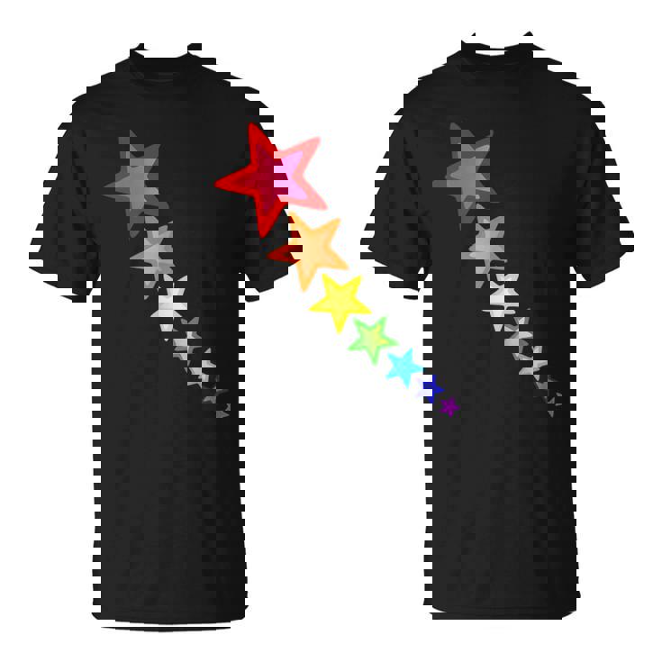 レインボーカラーの星。 Tシャツ