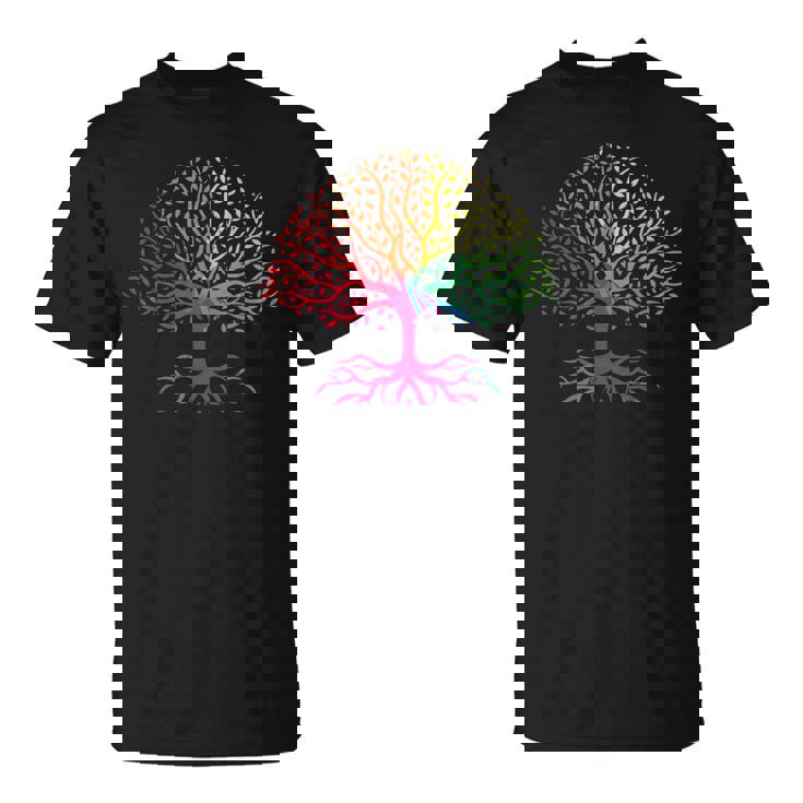 レインボーフラッグ ツリー・オブ・ライフ Lgbt ゲイ・プライド月間 Lgbtqアライ Tシャツ