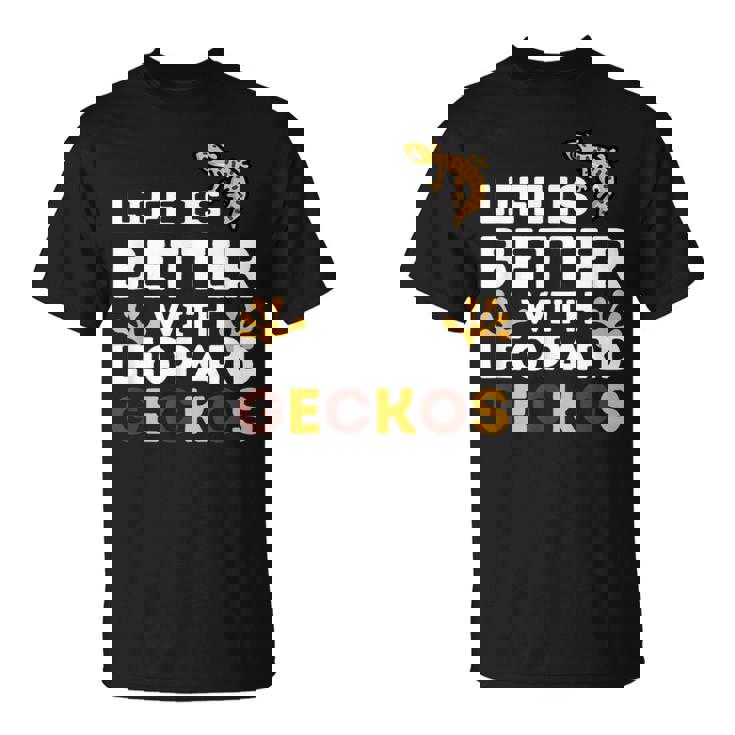 レオパード・ゲッコー愛好家 レオパード・ゲッコーと一緒なら人生はもっと楽しくなる Tシャツ
