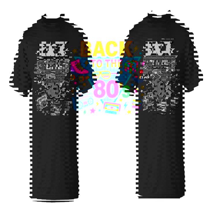 レトロ カセット ラジカセ アーケード ローラースケート バックトゥ 80年代 Tシャツ