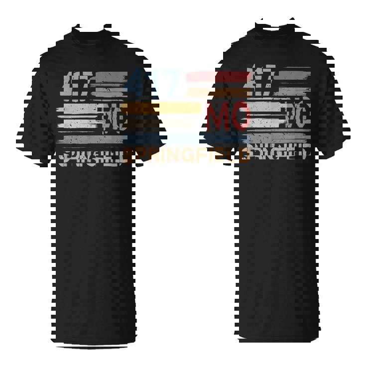 レトロ スプリングフィールド エリアコード 417 ミズーリ州 Tシャツ