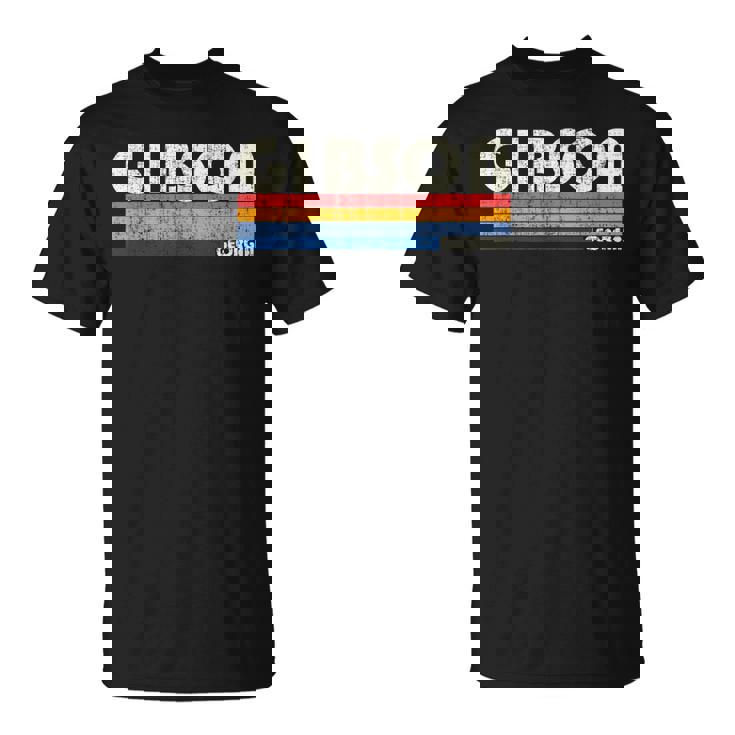 レトロ ヴィンテージ 70年代80年代スタイル ギブソン ジョージア州 Tシャツ