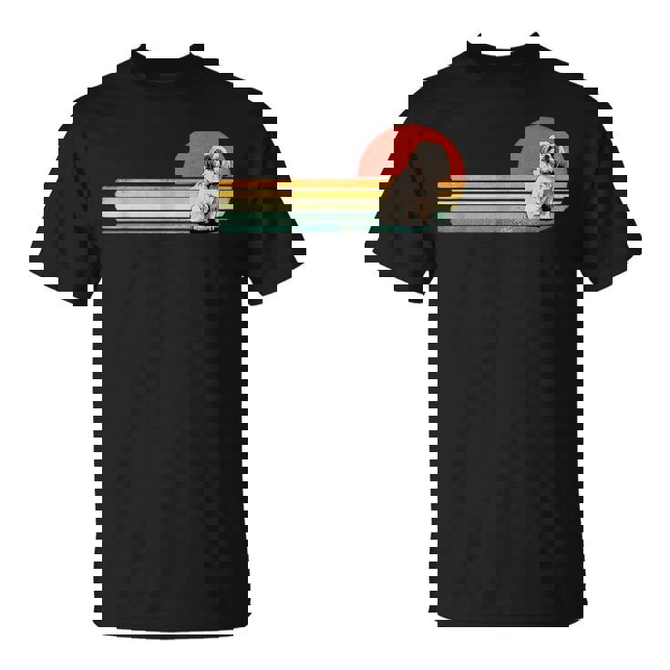 レトロ ヴィンテージ シーズー 子犬 ペット 犬 恋人 シーズー ママ お父さん Tシャツ