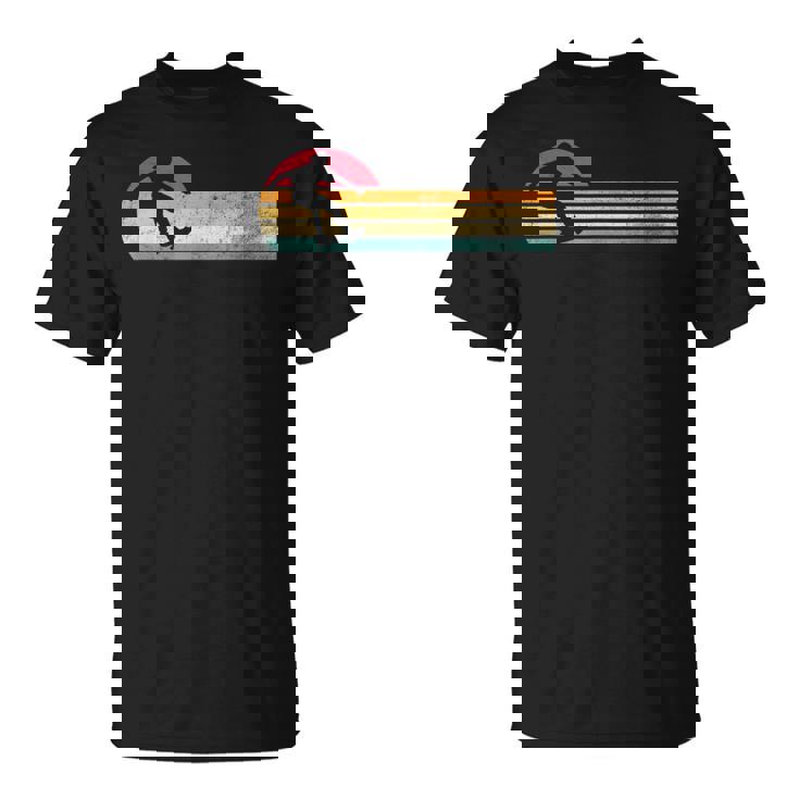 レトロ ヴィンテージ スケートボーダーシルエット スケートボード Tシャツ