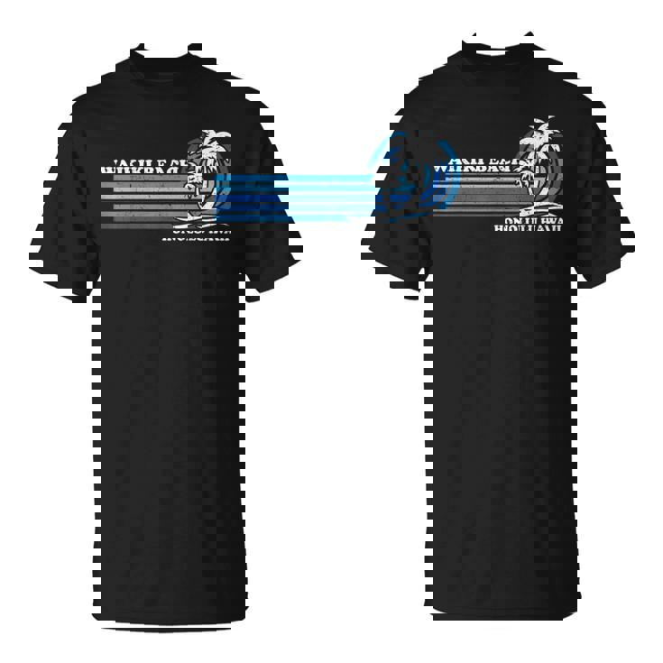 レトロ ヴィンテージ 家族旅行 ホノルル ハワイ ワイキキ ビーチ Tシャツ