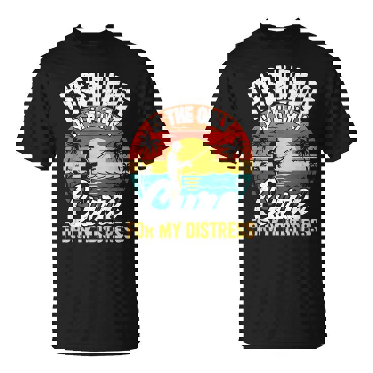 レトロ 釣り療法 メンタルヘルス ストレス解消 フィッシャーマン Tシャツ