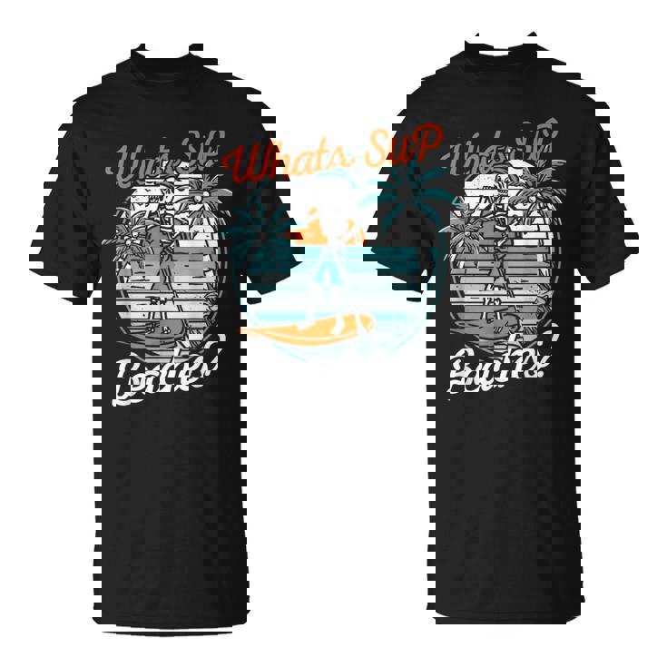 レトロup スタンドアップパドルボード スケルトンup ビーチとは Tシャツ