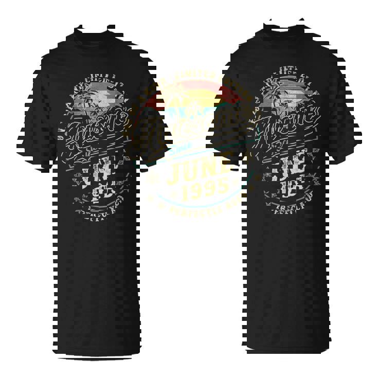 レトロな30歳の男性向け誕生日プレゼント 1995年6月 30歳 Tシャツ