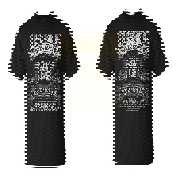 レトロな76歳の男性向け誕生日プレゼント 76歳 1949年5月 Tシャツ