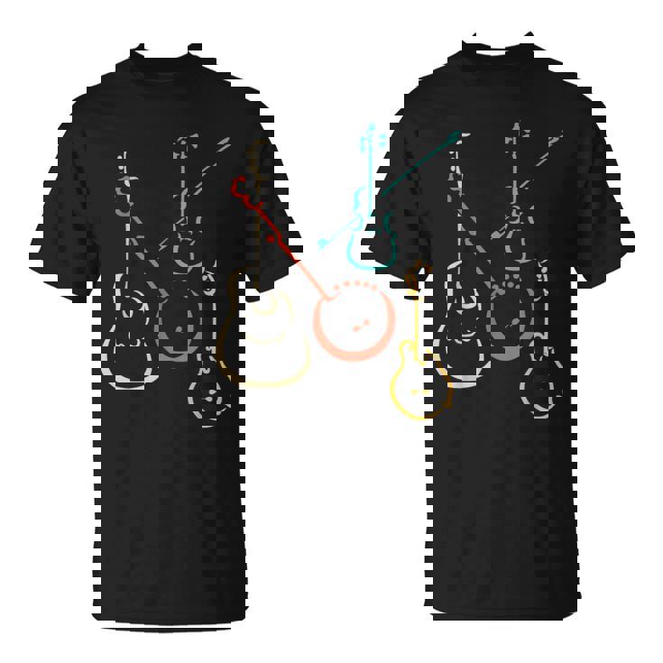 レトロなブルーグラス、ギター、バンジョー、フィドル、マンドリン Tシャツ
