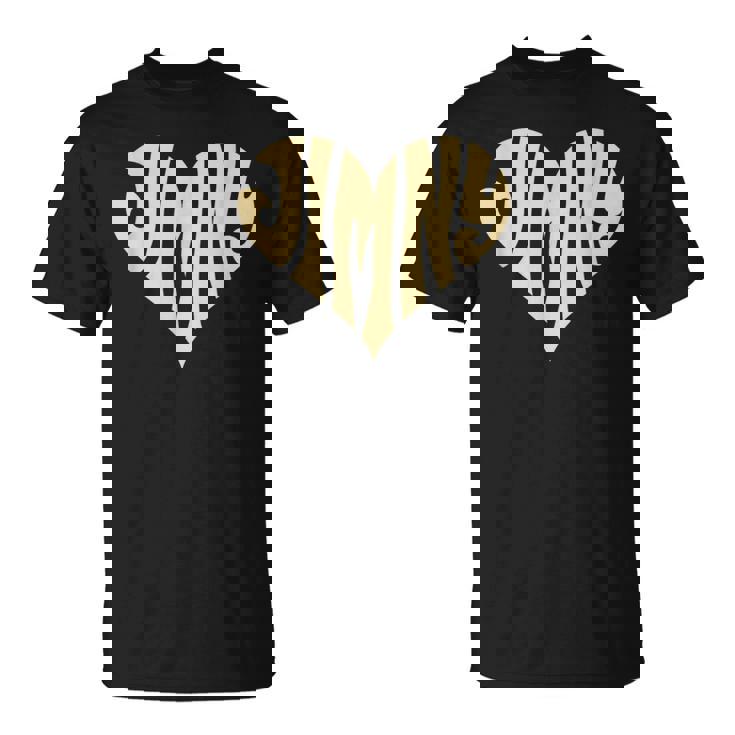 レトロなヴィンテージスタイルのラブハート。ジムニーアイボリーにフィット。 Tシャツ