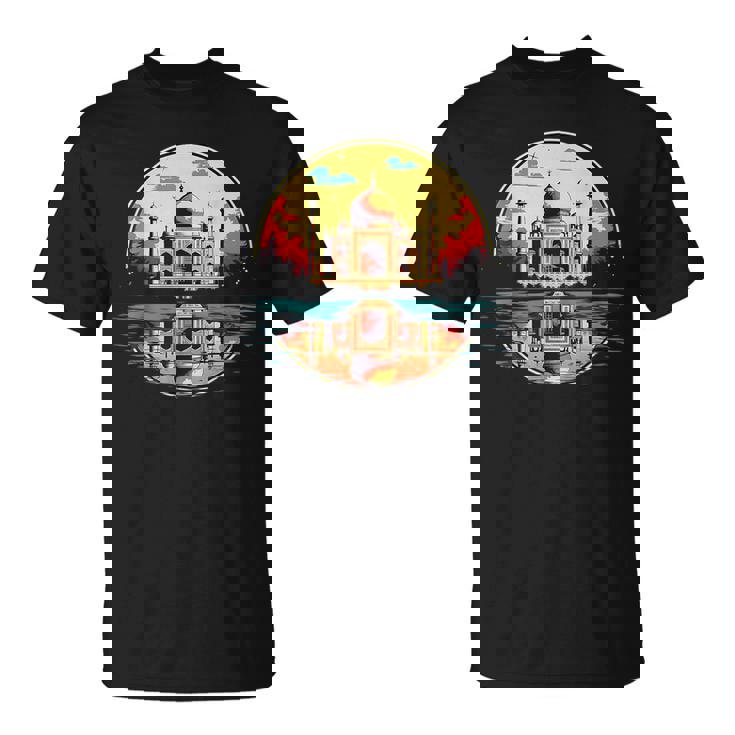レトロスタイルのタージマハル。 Tシャツ