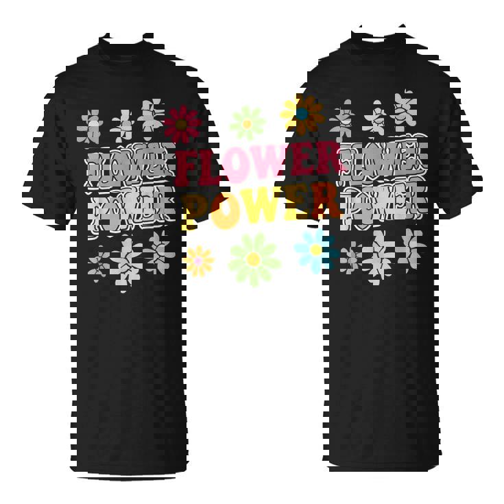レトロフラワーパワー 60年代 70年代 美的 ヒッピー ボーホースタイル Tシャツ
