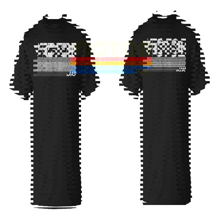 レトロヴィンテージ 70年代 80年代スタイル ビクター、Id Tシャツ