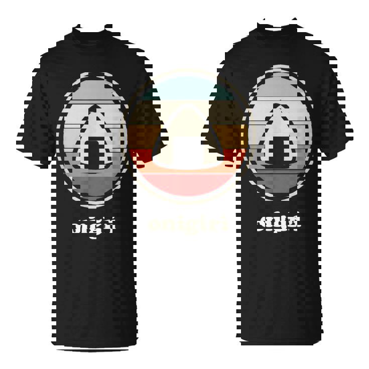 レトロヴィンテージ-日本食&カワイイアニメおにぎり Tシャツ