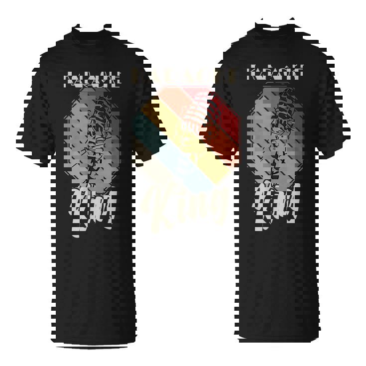 レトロ・カラオケ・シング・パーティー・ミュージック For Karaoke King Tシャツ