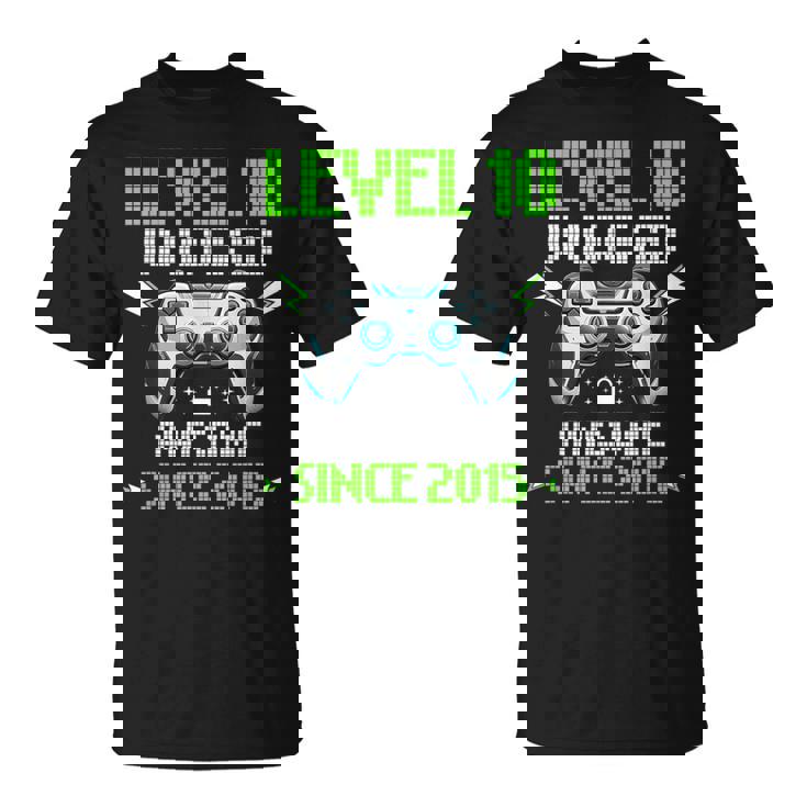 レベル 10 アンロック 素晴らしい 2015 ビデオゲーム 10歳の誕生日 Tシャツ