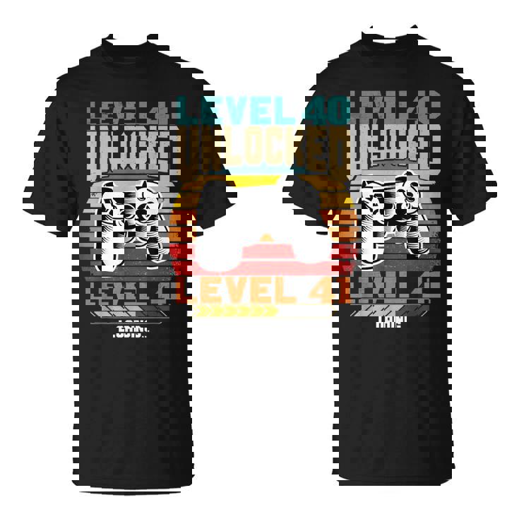レベル40 アンロック レベル41 ロード中 40歳の誕生日 Tシャツ
