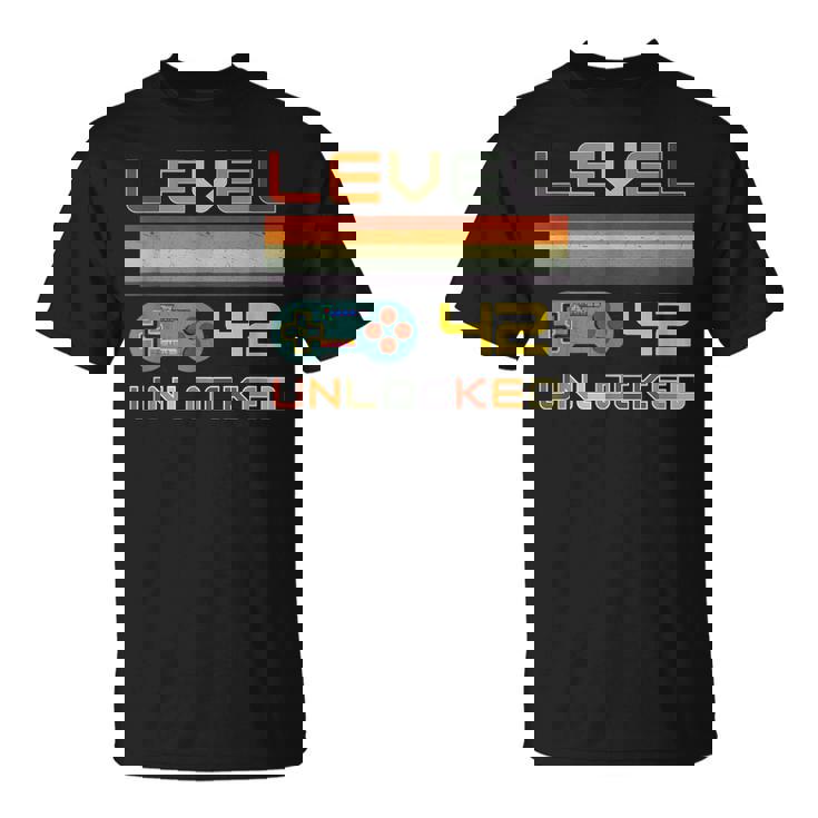 レベル42 アンロック ゲーマー 42歳の誕生日 Tシャツ