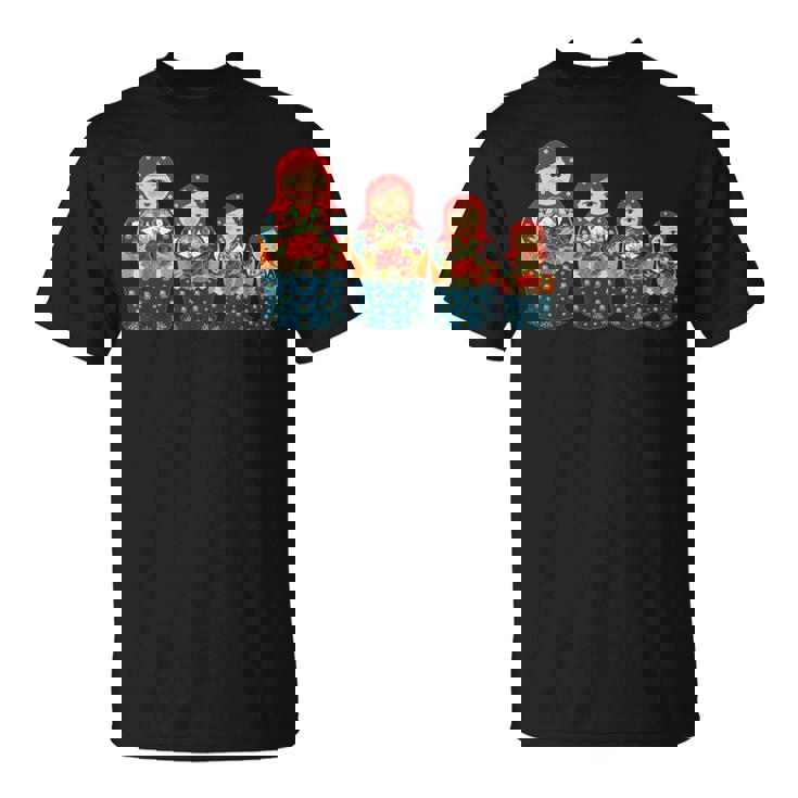 ロシアの人形 ロシアのマトリョーシカ フィギュア Tシャツ