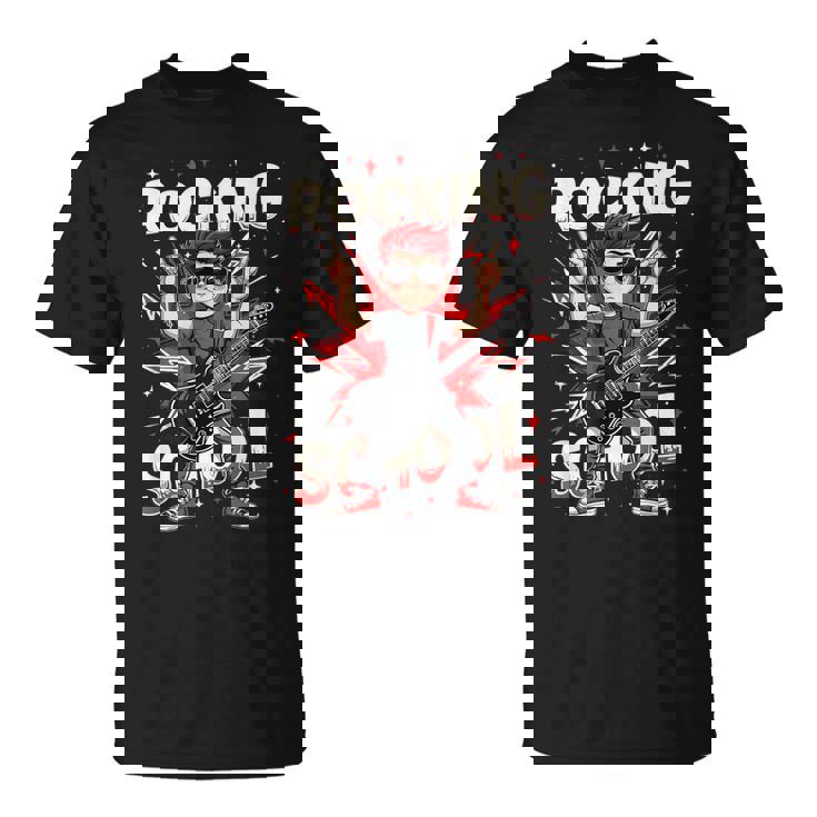 ロッキング・100デイズ・オブ・スクール・ファニー・ギター・キッズ Tシャツ