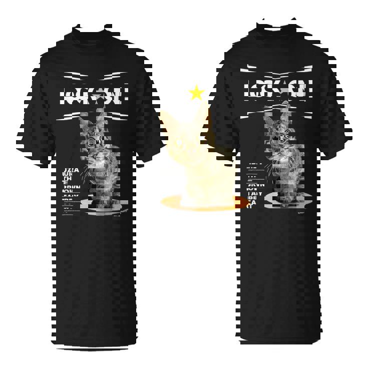 ロックオンなねこ 狙う猫 Cat Tシャツ