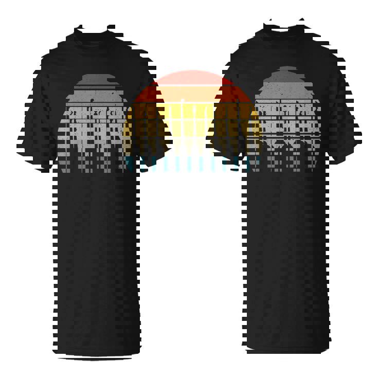 ロックピッキングレトロサンセット ロックピッカーとロックスミス Tシャツ