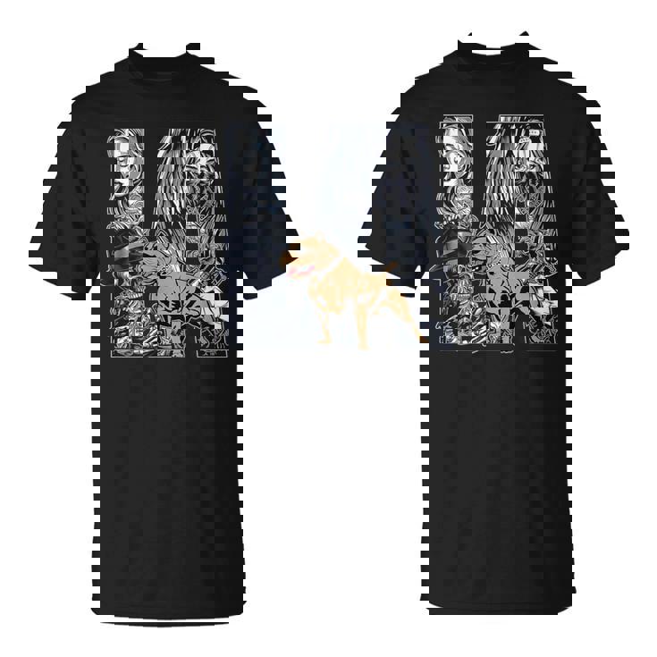 メンズ ローライダー スタイル、La ピットブル ドッグ。チカーノ・チョロ、ラティーノ Tシャツ