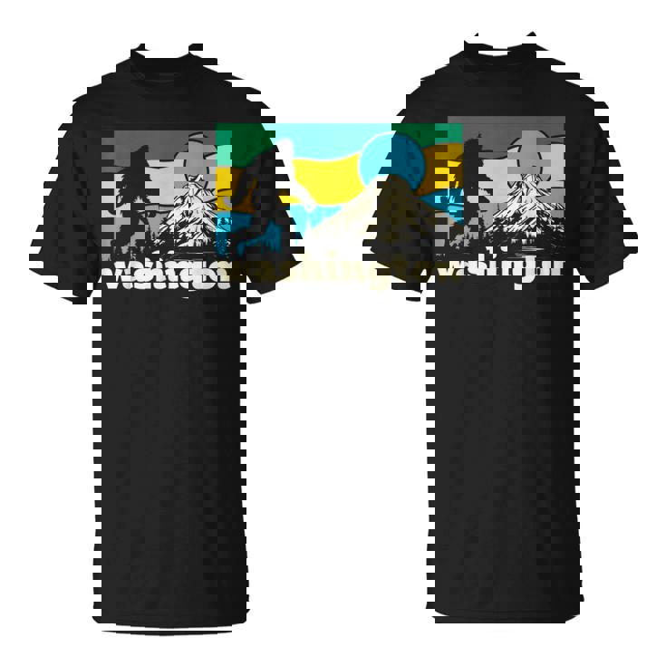 ワシントン州立大学ホームマウンテンズ ビッグフット サスカッチ イエティ ギフト Tシャツ