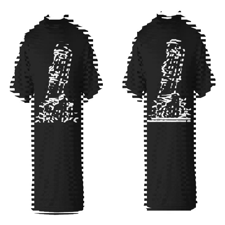 ワンラインアート モアイ像 Tシャツ