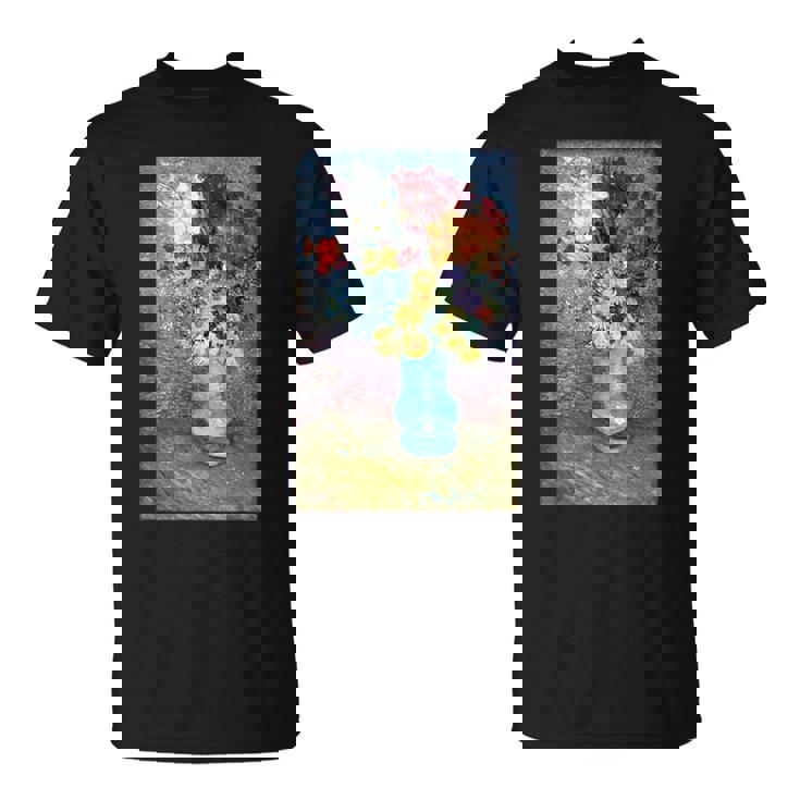 ヴィンセント・ヴァン・ゴッホの花 青い花瓶のヴィンテージ 美術品 Tシャツ