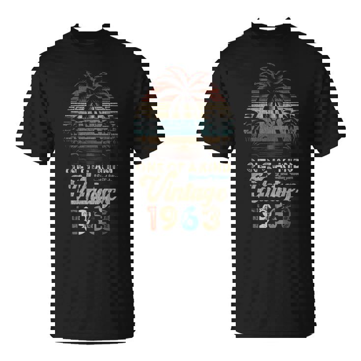 ヴィンテージ 1963 パームツリー サンセット 62歳 誕生日 レトロ Tシャツ
