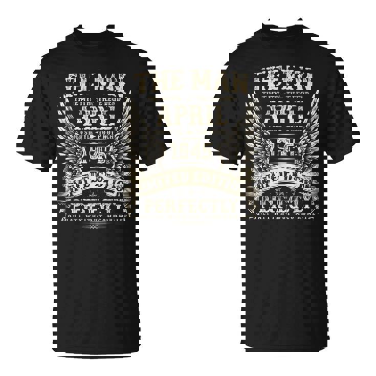 ヴィンテージ 80歳 男性 ギフト 1945年4月 80歳の誕生日 Tシャツ