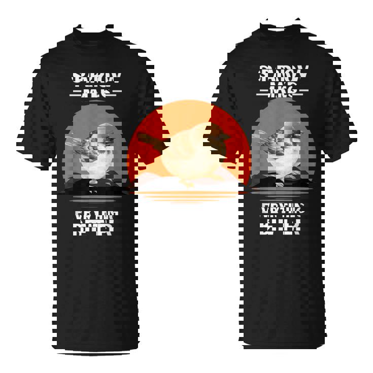 ヴィンテージ スズメの鳥 Make Everything Better スズメの鳥 Tシャツ