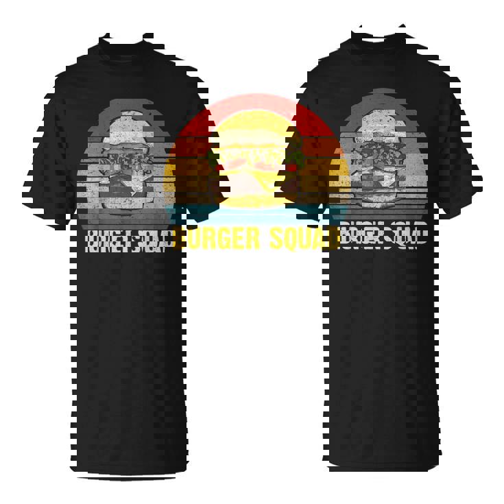 ヴィンテージ バーガー スクワッド チーズバーガー ハンバーガー 恋人へのギフトに Tシャツ
