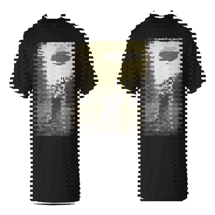 ヴィンテージ ヒップスター レトロ Hip Hop Uap ストリートウェア エイリアン 面白い Ufo ラクーン Tシャツ