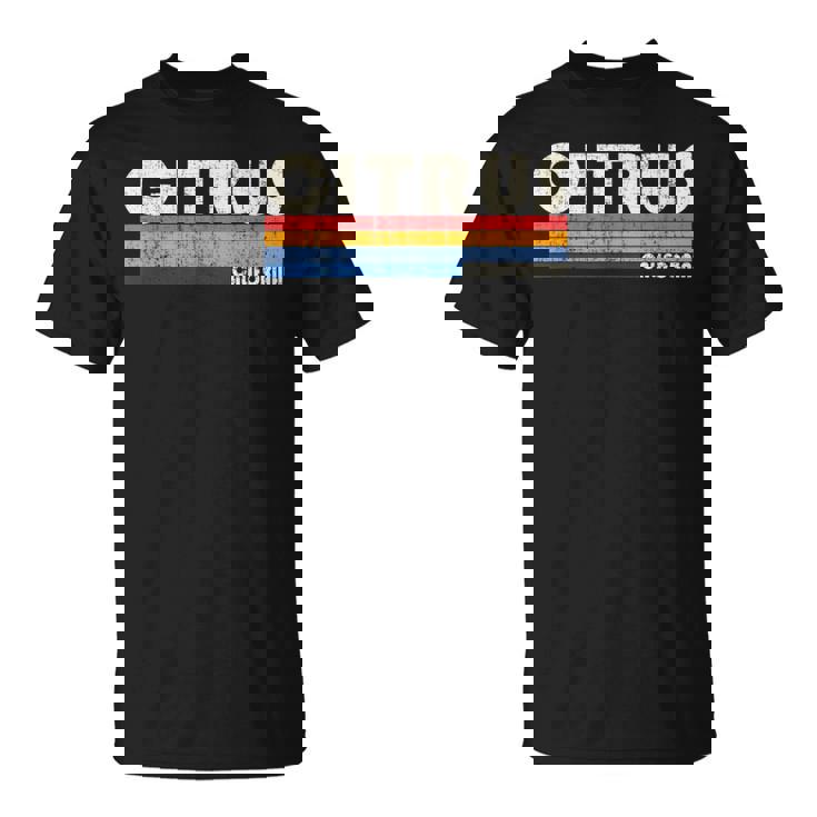 ヴィンテージ レトロ 70年代80年代スタイル シトラスの故郷、Ca Tシャツ