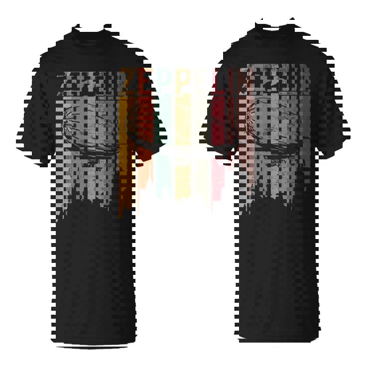 ヴィンテージ レトロ ツェッペリン 飛行船 アンティーク調 Tシャツ