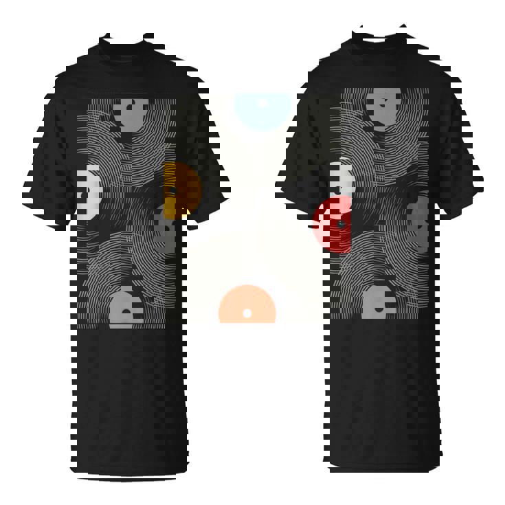 ヴィンテージ レトロレコード レコード モダンアート Tシャツ