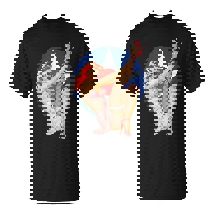 ヴィンテージ 愛国心ピンナップガール Tシャツ
