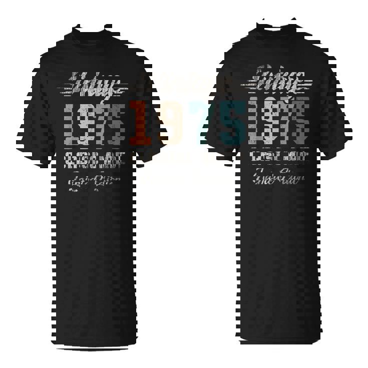 ヴィンテージ1975 50歳の誕生日クラシックカー Tシャツ