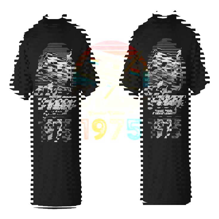 ヴィンテージ1975バースデー50年カセットペンシル Tシャツ