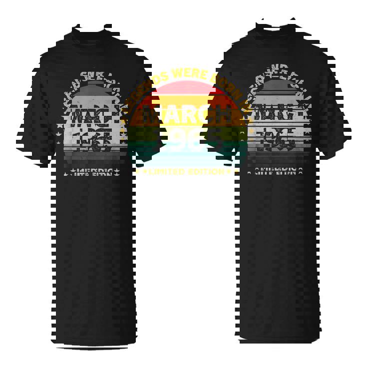 ヴィンテージ60歳の誕生日レジェンドは1965年3月に誕生しました。 Tシャツ