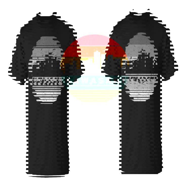 ヴィンテージカワサキスカイラインシルエット Tシャツ